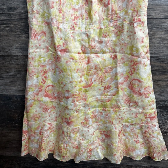 Ann Taylor Floral Spaghetti Strap Linen Sundress Size 12 - Picture 9 of 9